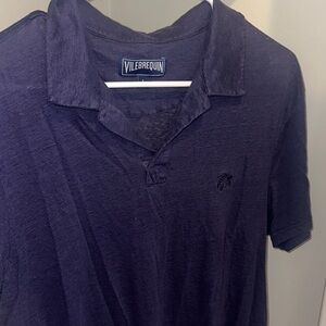 Vilebrequin Purple Polo Shirt Classic Knit Design